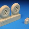 Barracuda Studios BCR32319 Supermarine Spitfire Four Slot Block Tread Mainwheels 1/32