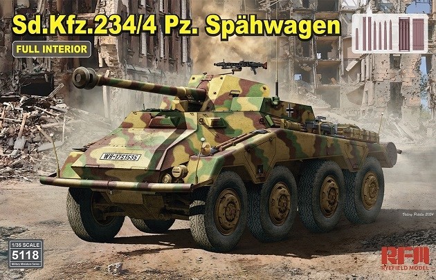 RFM 5118 Sd.Kfz.234/4 Pz.Spahwagen с полным интерьером 1/35