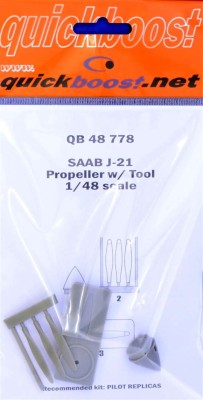 QuickBoost QB48778 SAAB J-21 propeller w/tool (PIL.REPL.) 1/48