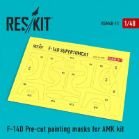 Reskit RSM48-0011 F-14D Pre-cut painting masks for AMK Kit AMK 1/48