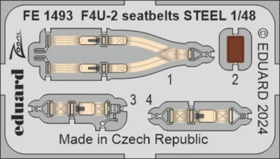 Eduard FE1493 F4U-2 seatbelrs STEEL (H.B) 1/48