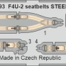 Eduard FE1493 F4U-2 seatbelrs STEEL (H.B) 1/48
