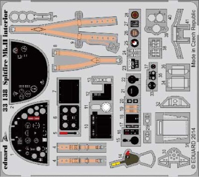 Eduard 33138 Spitfire Mk.II interior S.A. 1/32