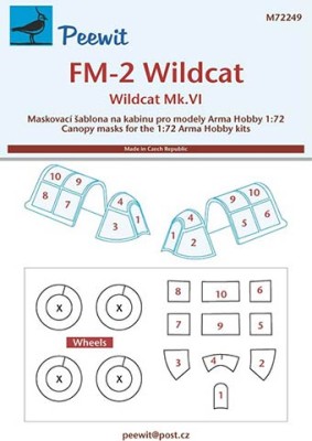 Peewit M72249 1/72 Canopy mask Wildcat (ARMA H.)