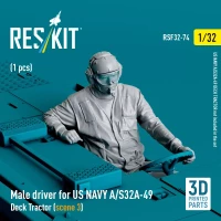 Reskit F32074 Male driver US NAVY A/S32A-49 Deck Tractor 3 1/32