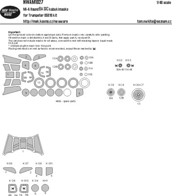 New Ware NWA-M1027 Mask Mi-4 Hound BASIC (TRUMP 05816) 1/48