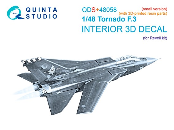Quinta studio QDS+48058 Tornado F.3 (Revell) (малая версия) 3D Декаль интерьера 1/48