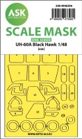Art Scale 200-M48296 Sikorsky UH-60A Black Hawk canopy frame paint mask (outside only) 1/48