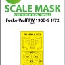 Art Scale 200-M72036 Focke-Wulf Fw-190D-9 wheels and canopy frame paint masks (outside only) 1/72