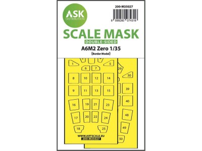 Art Scale 200-M35027 Mitsubishi A6M2 Zero double-sided painting mask 1/35