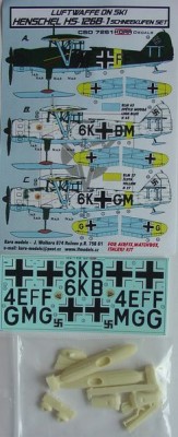 Kora Model CSD7261 Henschel Hs-126B-1 Ski - Convers.set &amp; decal 1/72
