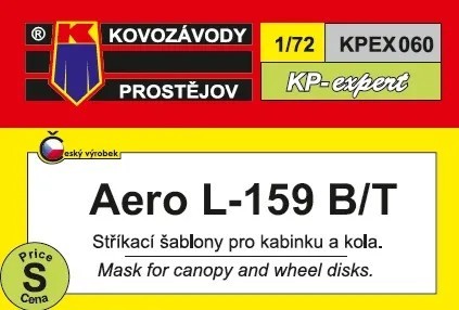 Kovozavody Prostejov EX060 Canopy & wheel mask L-159 B/T 1/72