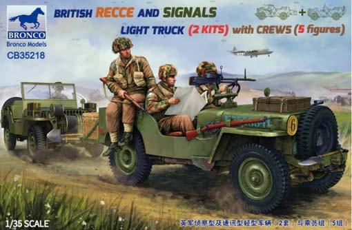 Bronco CB35218 British Recce And Signals Light Truck (2 машины + 5 фигур) 1/35