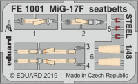 Eduard FE1001 1/48 MiG-17F seatbelts STEEL (HOBBYB)