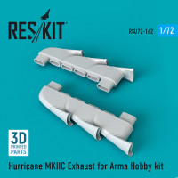Reskit RSU72-0162 Hurricane MKIIC exhaust for Arma Hobby kit Arma Hobby 1/72