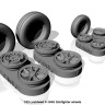 Armory ARAW32301 Lockheed F-104G Starfighter wheels, with optional nose wheels, weighted 1/32