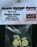 Kora Model DS72120 Hawker Audax British - Balloon tyres set (AZ) 1/72
