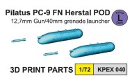 Kovozavody Prostejov EX040 Pilatus PC-9 FN Herstal POD grenade launcher 1/72
