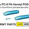 Kovozavody Prostejov EX040 Pilatus PC-9 FN Herstal POD grenade launcher 1/72