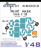 Sx Art 48003 Yak-1B Маска для окрашивания (ZVE) 1/48