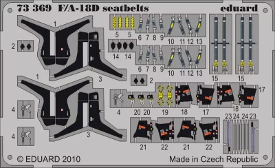 Eduard 73369 SET F/A-18D seatbelts (ACAD) 1/72