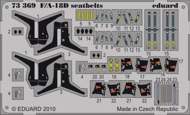 Eduard 73369 SET F/A-18D seatbelts (ACAD) 1/72
