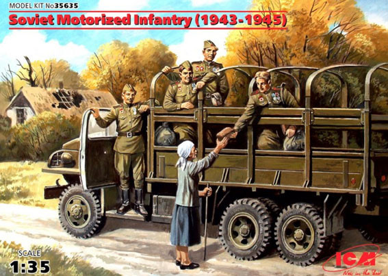 ICM 35635 Советская мотопехота (1943-1945, 5 фигур) 1/35