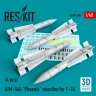 Reskit RS48-388 AIM-54A 'Phoenix' missiles for F-14 (4pcs.) 1/48