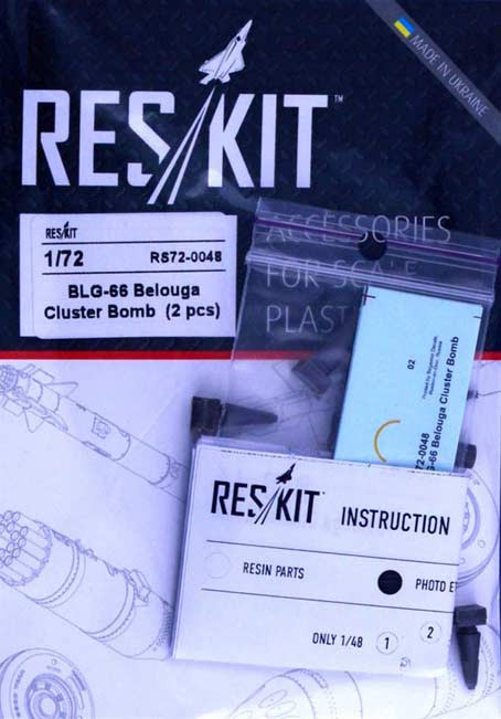 ResKit RS72-0048 BLG-66 Belouga Cluster Bomb (2 pcs.) 1/72