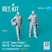 Reskit F72070 CH-53E 'Super Stallion', MH-53E pilots (2x) 1/72