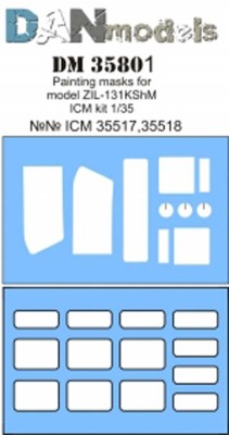 Dan models DM 35801 маска для модели машины Зил-131 КШМ ( ICM 35517-35518) 1/35