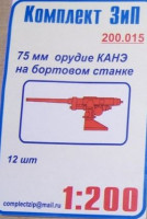 Комплект ЗиП 200.015 75-мм орудие Канэ на бортовом станке 1:200