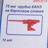 Комплект ЗиП 200.015 75-мм орудие Канэ на бортовом станке 1:200