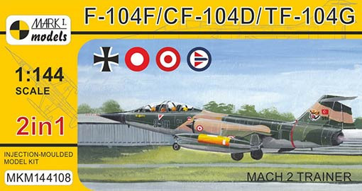 Mark 1 Models MKM-144.108 F-104F/CF-104D/TF-104G (4x camo) 2-in-1 1/144