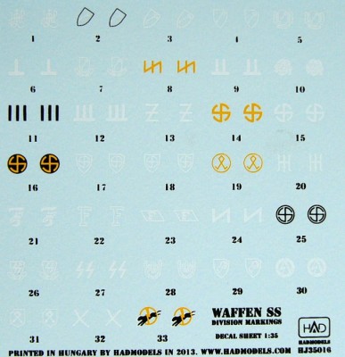 HAD J35016 Waffen SS Division markings 1/35