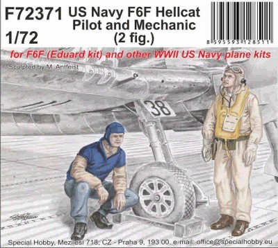 CMK F72371 US Navy F6F Hellcat Pilot &amp; mechanic (2 fig.) 1/72