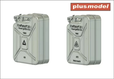 Plusmodel DP3088 German canisters - late Schwelm (12 pcs.) 1/35