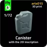 Fly model A0015 Canister with 20 l inscription (10 pcs.) 1/72