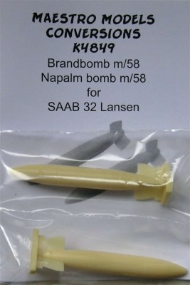 Maestro Models MMCK-4849 1/48 Napalm bomb m/58 (SAAB 32 Lansen)