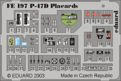 Eduard FE197 P-47D Placards