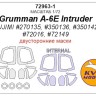 KV Models 72963-1 Grumman A-6E Intruder (FUJIMI #270135, #350136, #350142, #72016, #72149) - двусторонние маски + маски на диски и колеса FUJIMI US 1/72