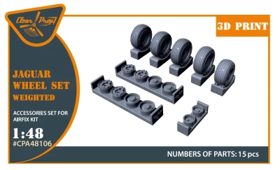 Clear Prop A48106 Jaguar - wheels set, weighted (AIRF) 1/48