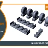 Clear Prop A48106 Jaguar - wheels set, weighted (AIRF) 1/48