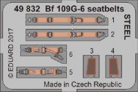 Eduard 49832 Bf 109G-6 seatbelts STEEL 1/48