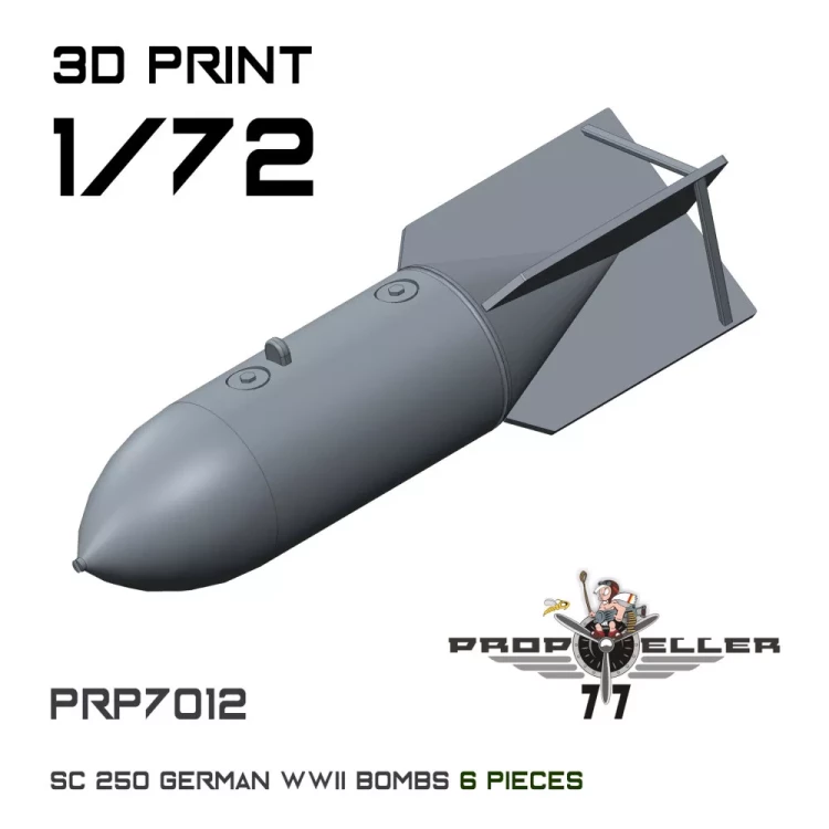 77 Propeller 77PRP-7012 SC 250 German WWII bombs (6 pcs.) 1/72