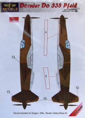 LF Model M7223 Mask Dornier Do 335 Pfeil (DRAG/REV/DML) 1/72