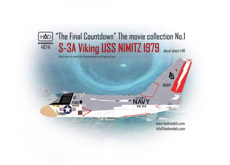 HAD 48241 S-3A Viking USS Nimitz 1979 декаль 1/48