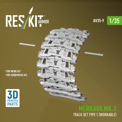 Reskit AV35009 Merkava Mk.3 track set workable (MENG/HOBBYB) 1/35