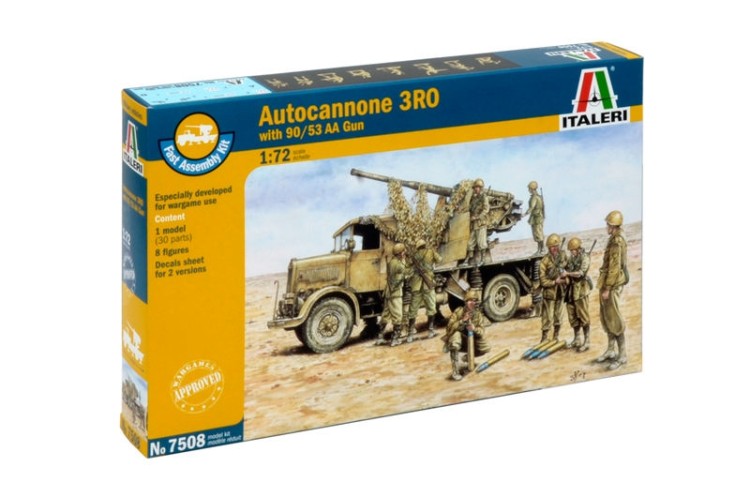 Italeri 07508 AUTOCANNONE 3RO with 90/53 AA GUN - FAST ASSEMBLY 1/72