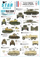 Star Decals 35-C1350 French fighting vehicles in Africa # 3. Hotchkiss H 39, Renault FT-17, Universal Carrier, Valentine III Mk.V 1/35